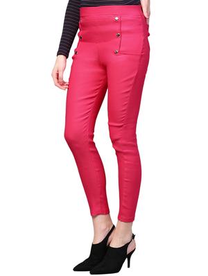 button detail mid rise treggings - 16225914 - Standard Image - 2