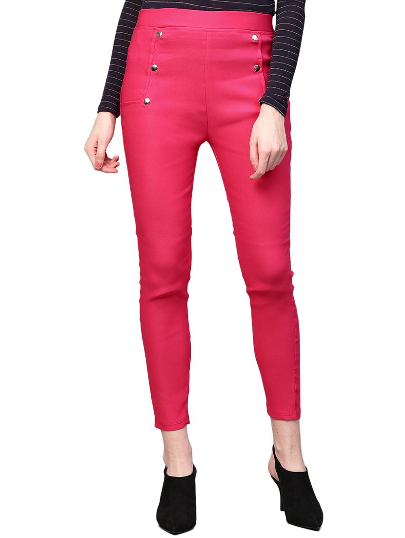 button detail mid rise treggings - 16225914 - Zoom Image - 1