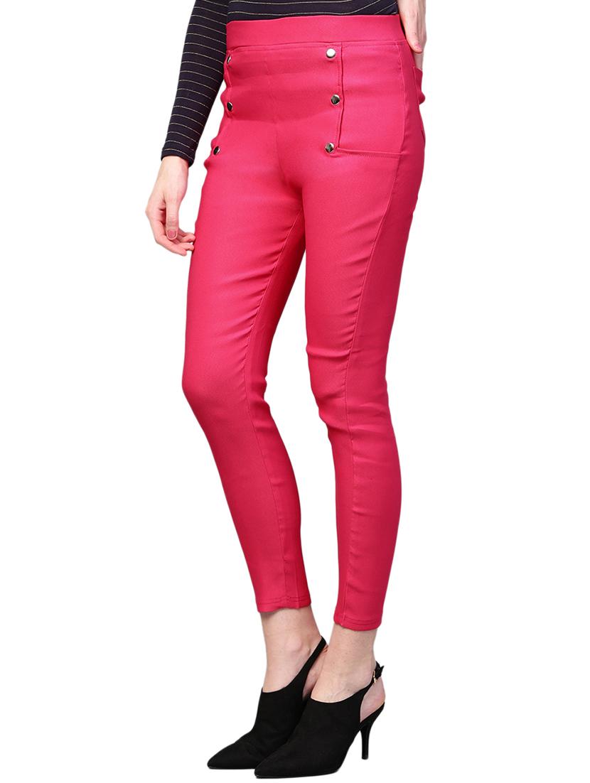 button detail mid rise treggings - 16225914 - Zoom Image - 2