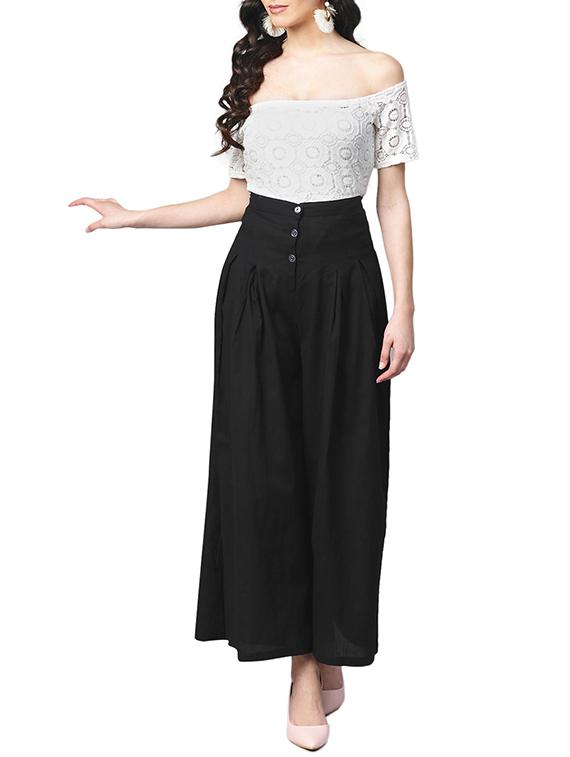 high rise pleated palazzo - 16225916 - Zoom Image - 4