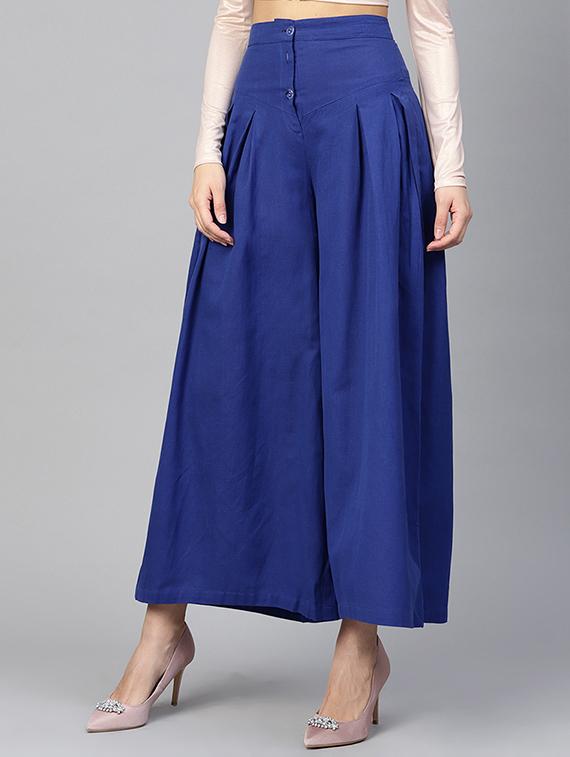 high rise pleated wide leg trouser - 16225918 - Zoom Image - 2