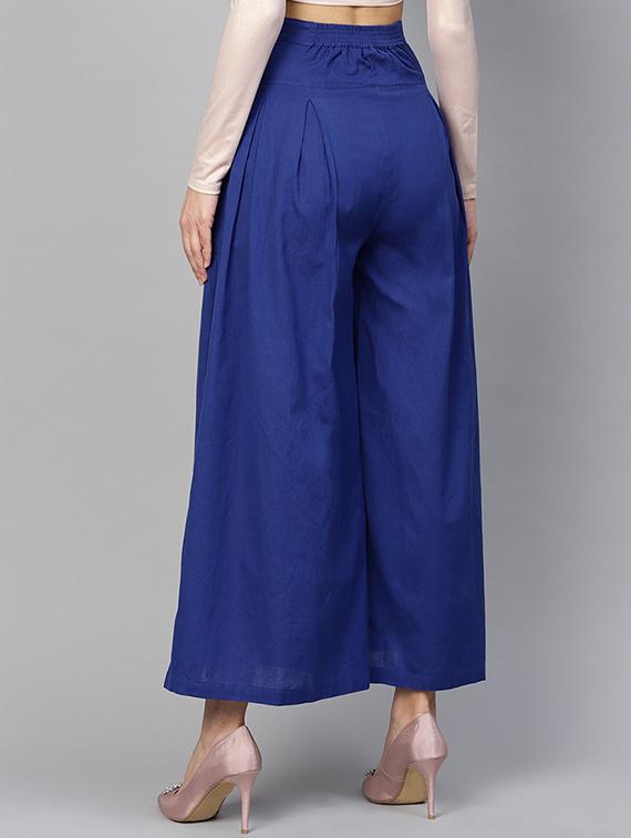high rise pleated wide leg trouser - 16225918 - Zoom Image - 3