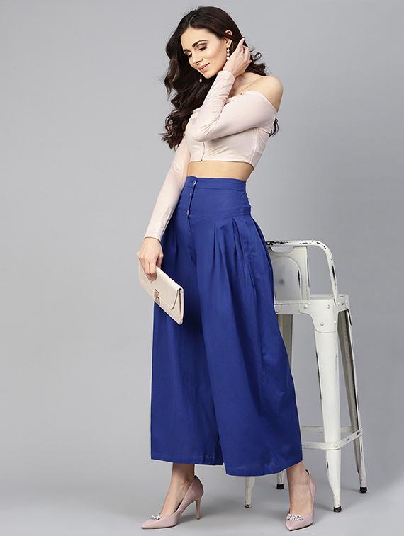 high rise pleated wide leg trouser - 16225918 - Zoom Image - 4