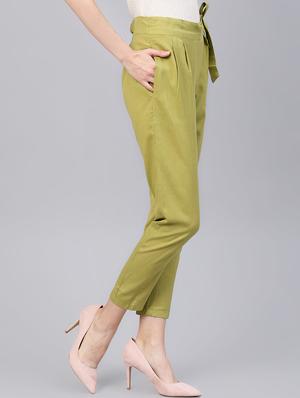 high rise side tie knot trouser - 16225945 - Standard Image - 2
