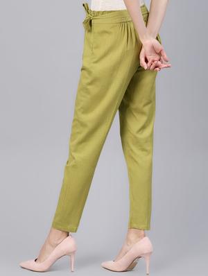 high rise side tie knot trouser - 16225945 - Standard Image - 3
