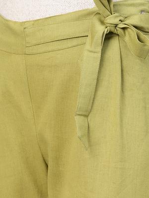 high rise side tie knot trouser - 16225945 - Standard Image - 5