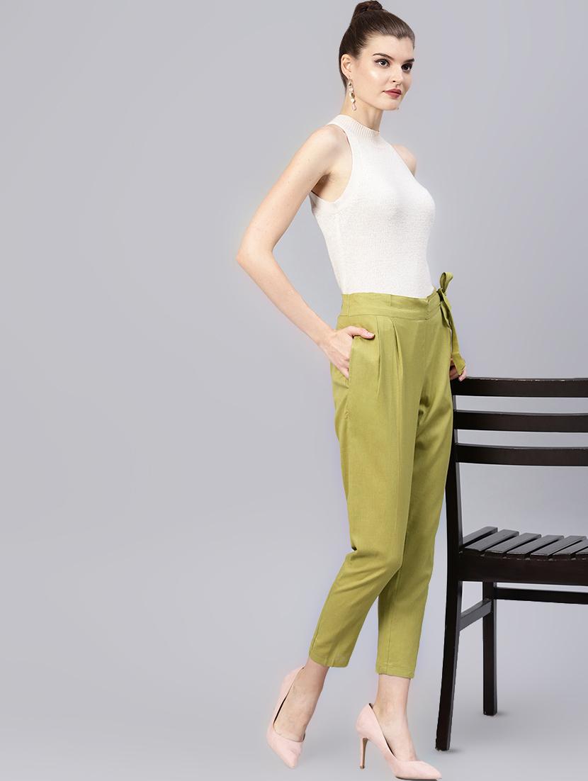 high rise side tie knot trouser - 16225945 - Zoom Image - 4