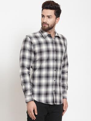 black checkered casual shirt - 16225956 - Standard Image - 2