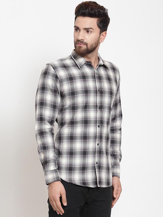 black checkered casual shirt - 16225956 - Zoom Image - 2