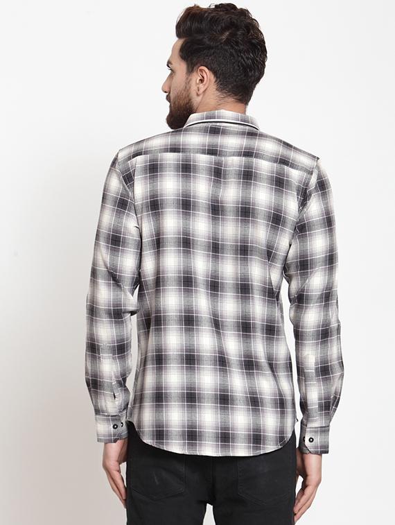 black checkered casual shirt - 16225956 - Zoom Image - 3