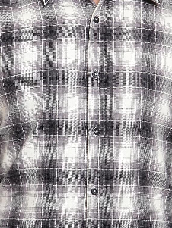 black checkered casual shirt - 16225956 - Zoom Image - 5