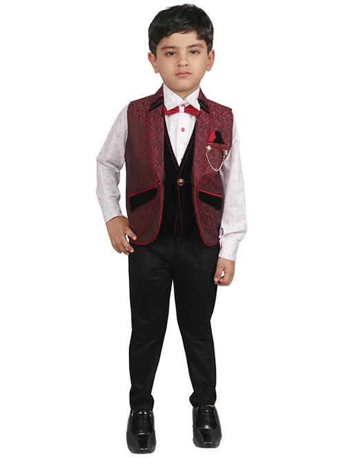 red polyester suit set jackets & coat - 16226183 - Standard Image - 1