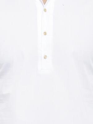 white solid asymmetric kurta - 16226441 - Standard Image - 5