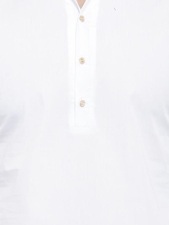 white solid asymmetric kurta - 16226441 - Zoom Image - 5
