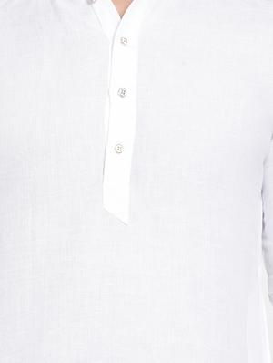 white solid long kurta - 16226452 - Standard Image - 5