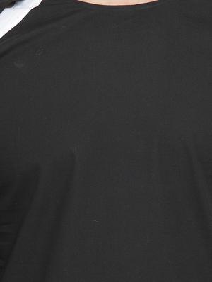 black solid long kurta - 16226467 - Standard Image - 5