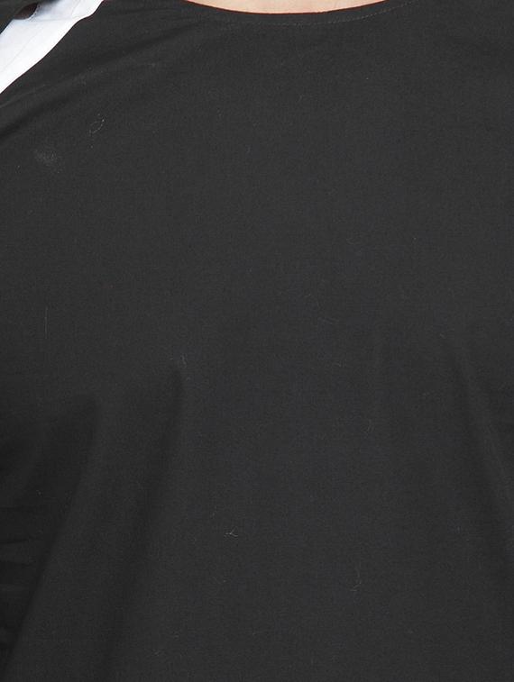 black solid long kurta - 16226467 - Zoom Image - 5