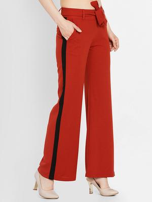 side striped tie knot wide leg trouser - 16226889 - Standard Image - 2