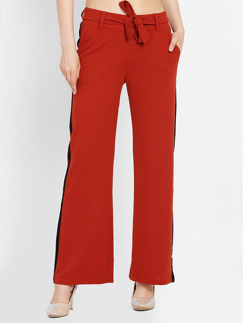side striped tie knot wide leg trouser - 16226889 - Zoom Image - 1