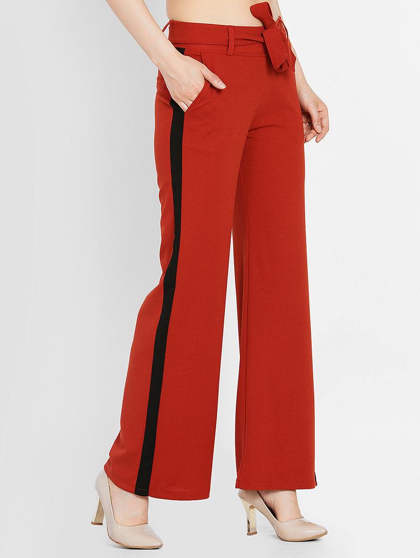side striped tie knot wide leg trouser - 16226889 - Zoom Image - 2