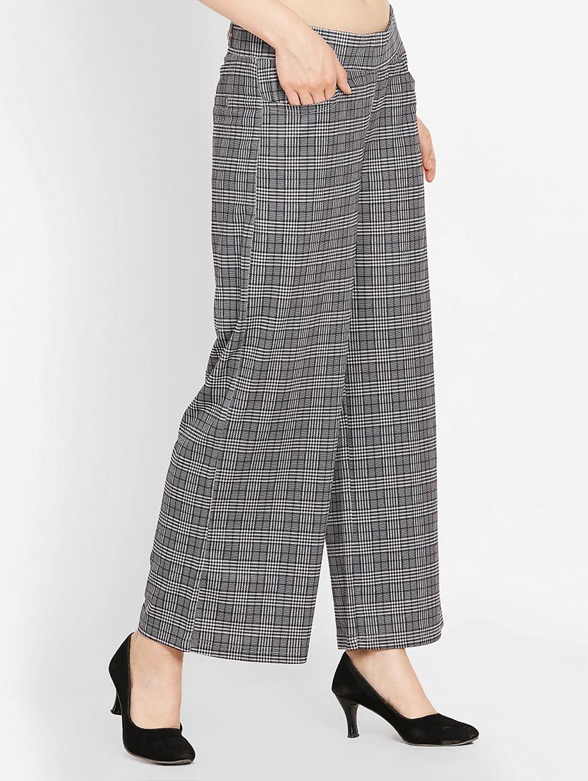 glen plaid wide leg trouser - 16226897 - Zoom Image - 2