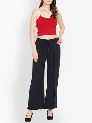 drawstring waist wide leg trouser - 16226899 - Standard Image - 4