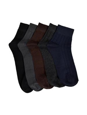 set of 5 multi colored cotton no show sock - 16227053 - Standard Image - 2