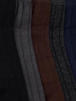 set of 5 multi colored cotton no show sock - 16227053 - Standard Image - 3