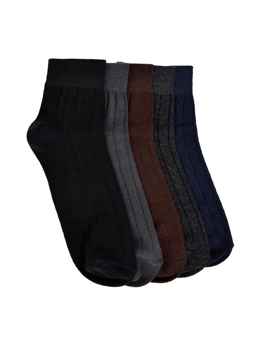 set of 5 multi colored cotton no show sock - 16227053 - Zoom Image - 1