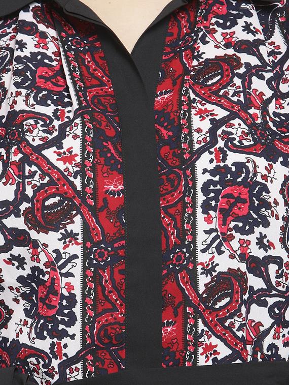 button up tie knot a-line dress - 16227122 - Zoom Image - 5