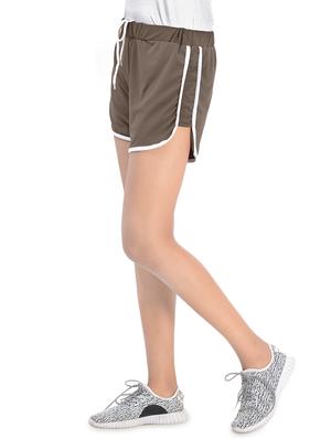 contrast piped drawstring sports shorts - 16227440 - Standard Image - 2
