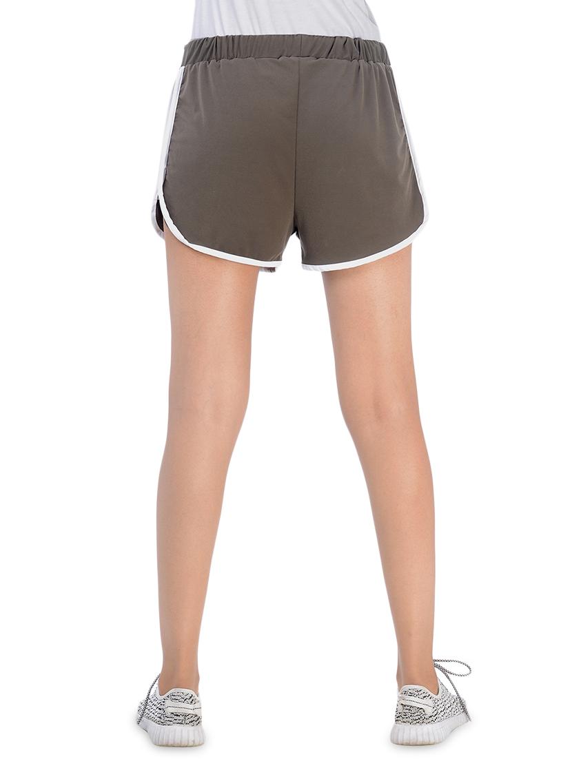 contrast piped drawstring sports shorts - 16227440 - Zoom Image - 3