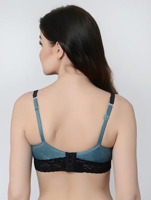 contrast lace floral bra - 16227508 - Standard Image - 2