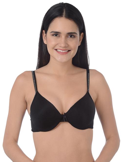 bow patch embellished t-shirt bra - 16227515 - Standard Image - 1