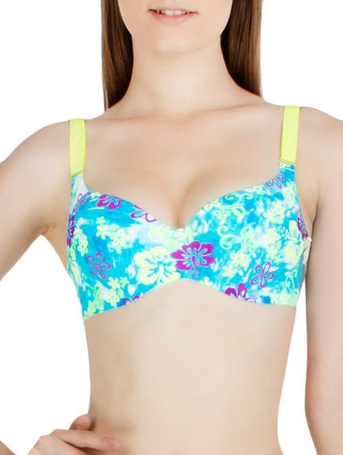 lightly padded floral t-shirt bra - 16227639 - Very Small Image - 1