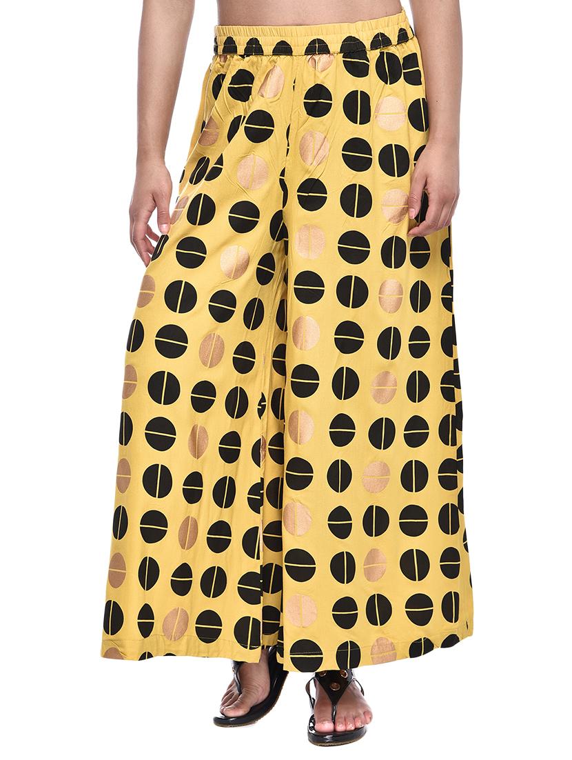 Printed flared palazzo - 16228245 - Zoom Image - 1