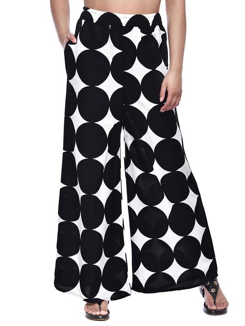 Printed flared palazzo - 16228248 - Standard Image - 1