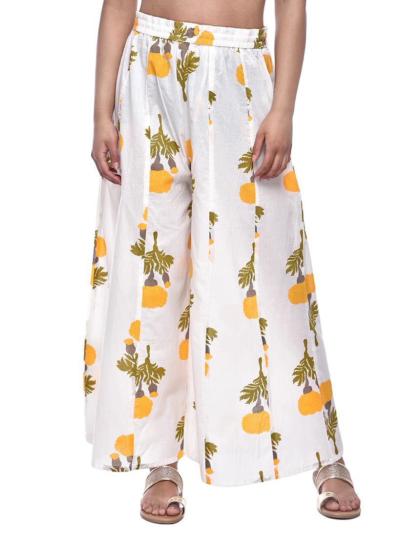 Printed flared palazzo - 16228249 - Zoom Image - 1