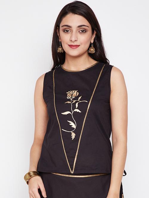 foil printed blouse - 16228271 - Standard Image - 1