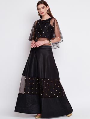black net embroidered blouse - 16228277 - Standard Image - 4