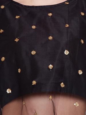 black net embroidered blouse - 16228277 - Standard Image - 5