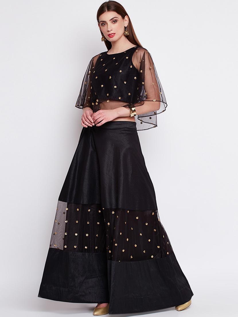 black net embroidered blouse - 16228277 - Zoom Image - 4