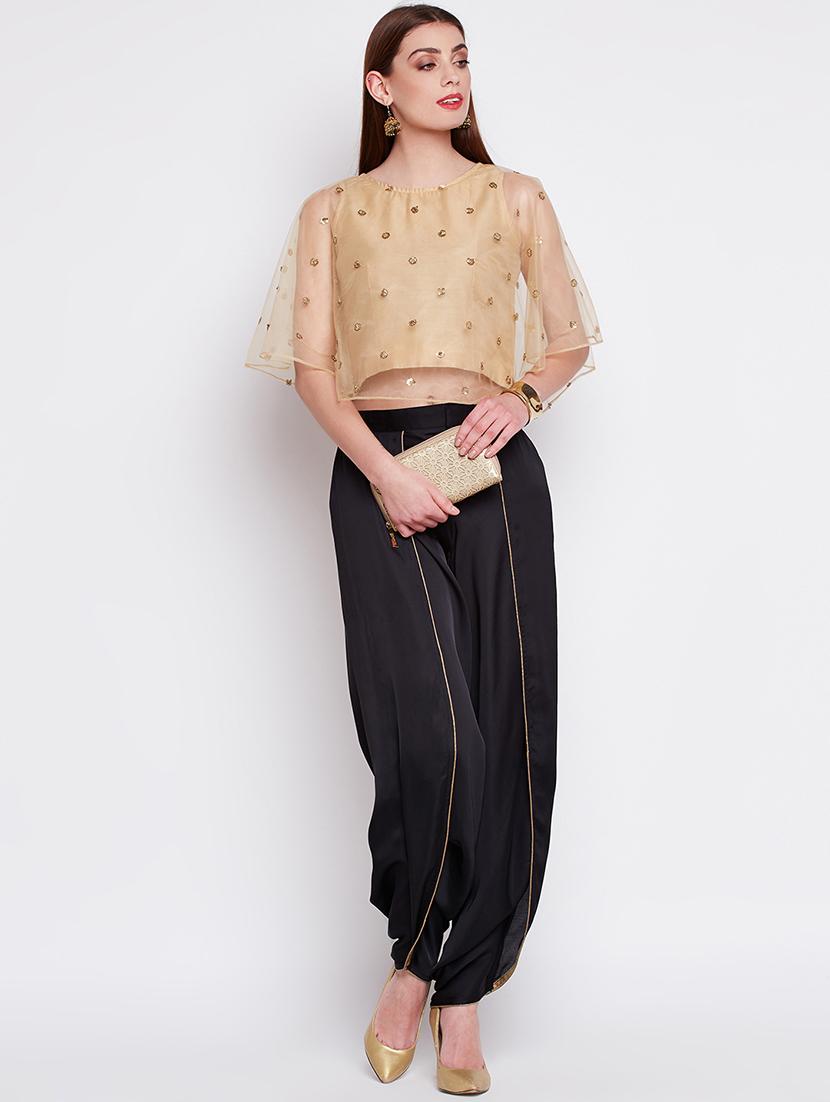 beige net embroidered blouse - 16228282 - Zoom Image - 4