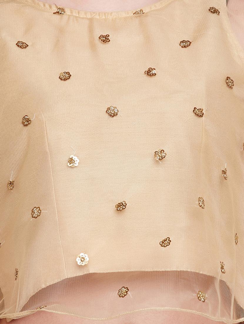 beige net embroidered blouse - 16228282 - Zoom Image - 5