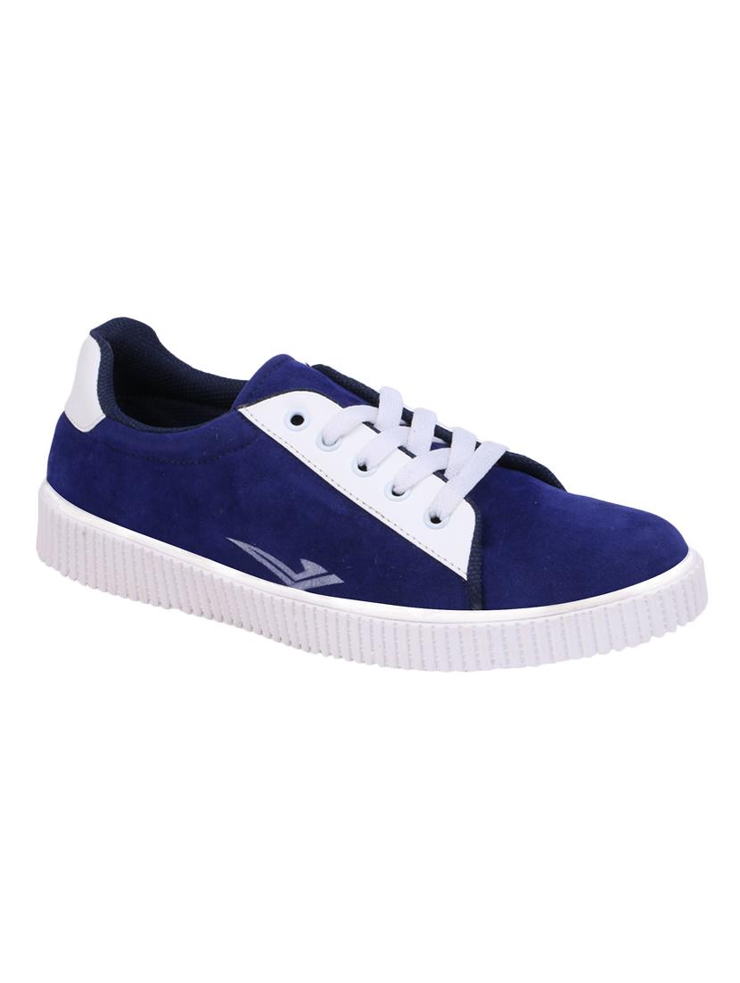 blue suede lace up sneakers - 16229164 - Zoom Image - 1