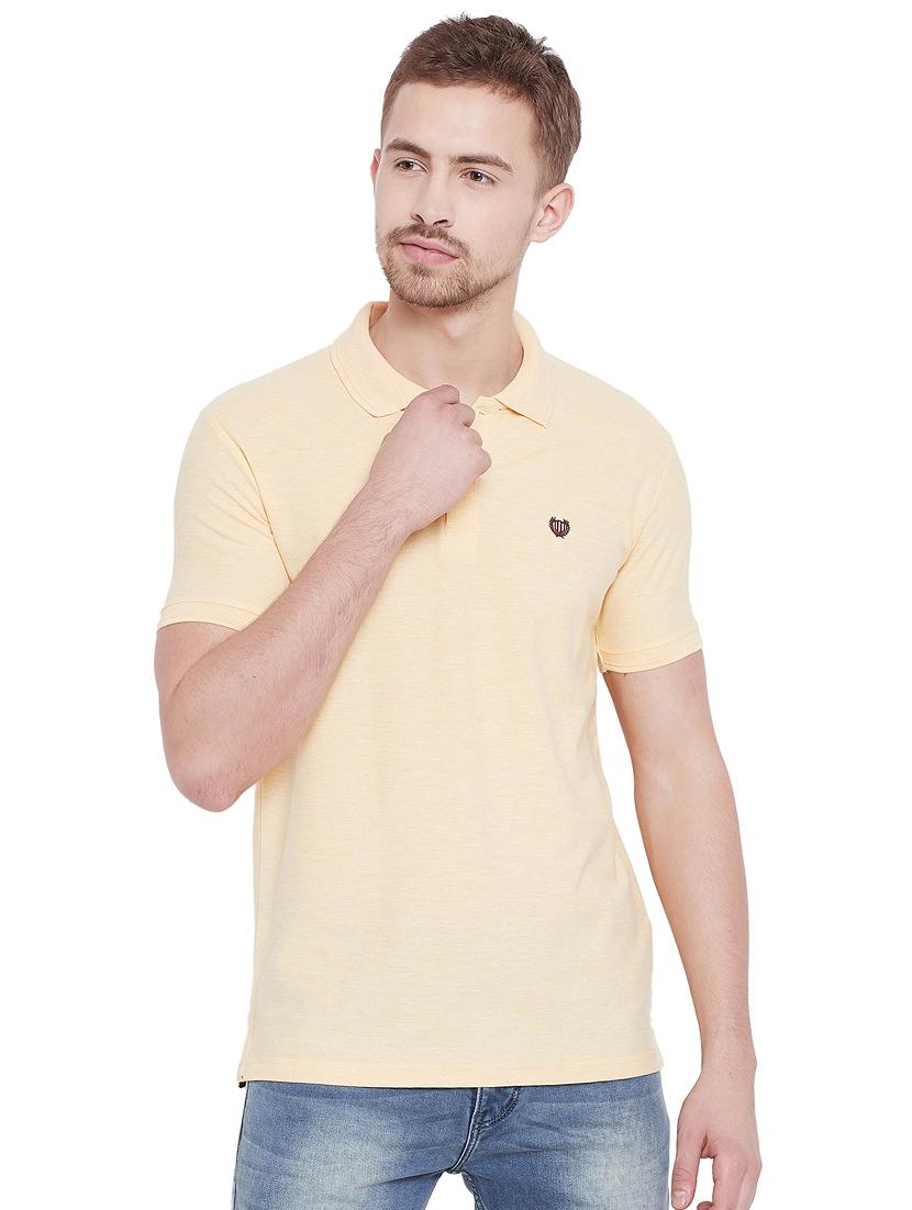 yellow solid polo t-shirt - 16229606 - Zoom Image - 1