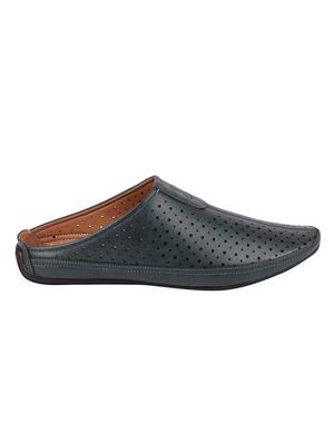 blue leatherette slip on mules - 16229699 - Standard Image - 2