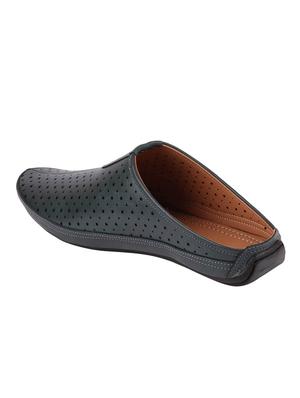 blue leatherette slip on mules - 16229699 - Standard Image - 3