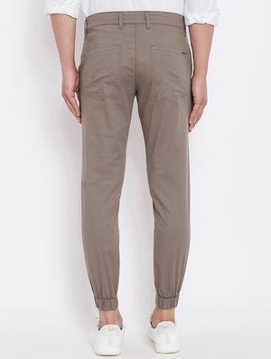 brown cotton blend jogger - 16229714 - Standard Image - 3