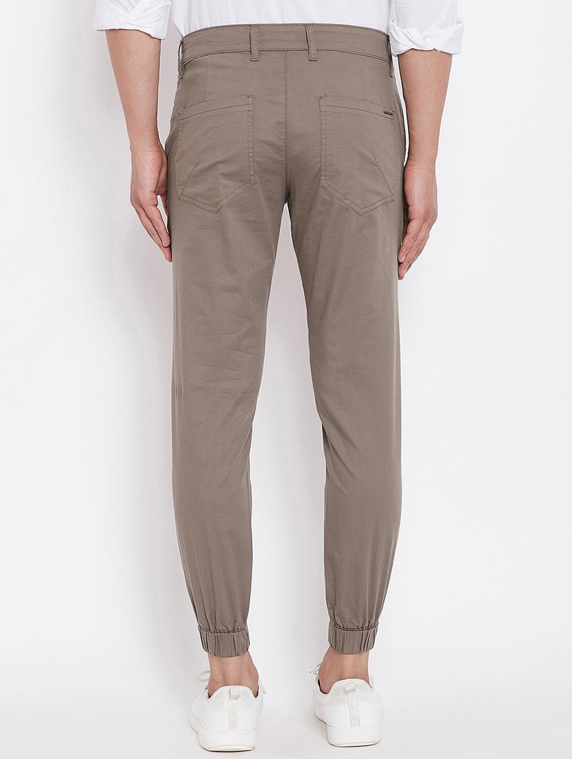 brown cotton blend jogger - 16229714 - Zoom Image - 3
